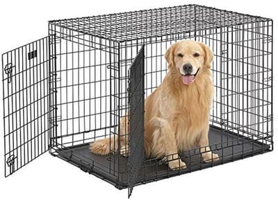 Duurzame Opvouwbare Hondenkrat met Twee Deuren en Divider, 106 cm