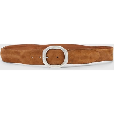 John Varvatos Buckle: Nova Jv40- Pewter- Hammered End Sepia Brown Maat: W32 | Riemen Outlet | Heren | Bruin