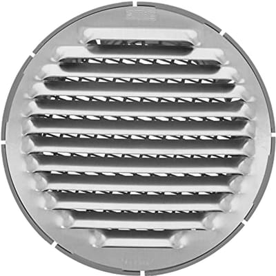 Aluminium Ventilatierooster met Muggennet voor Keuken en Badkamer – Ø 12 cm Zilver