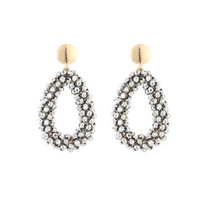 Oorbellen Crystal Drop - Kralen - Crystal Beads - Cadeau - Feestdagen - Zilver