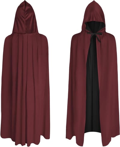 Zwarte Cape met Kap voor Vampier Kostuum, Perfect voor Halloween, Cosplay, Feest en Verjaardag
