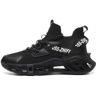 Comfortabele Sportschoenen Heren Zomer Nieuwe Casual Schoenen Outdoor Antislip Herenschoenen Licht Alles-Match Slijtvaste Wandelschoenen 38 zwart