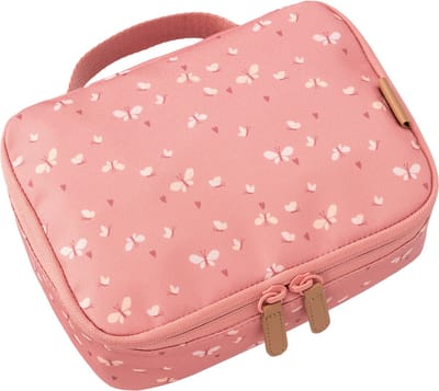 Fresk Kleine Koeltas Kind 2.5 L– Lunchtas Meisjes – Thermische Lunch Koeltas - Met Bestekvak - Waterafstotende Lunchtas - Roze - Butterflies