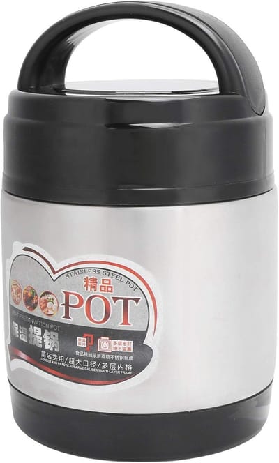 Voedselthermoskan - Geïsoleerde lunchbox - Warm eten meenemen - 3-laags stapelbaar - 1400 ml