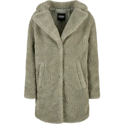 Damesjas Urban Classics oversized sherpa-grandes tailles