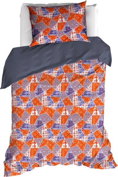 De Witte Lietaer Dekbedovertrek Quilt Blue Ribbon - Eenpersoons - 140 x 200/220 cm - Katoen Satijn