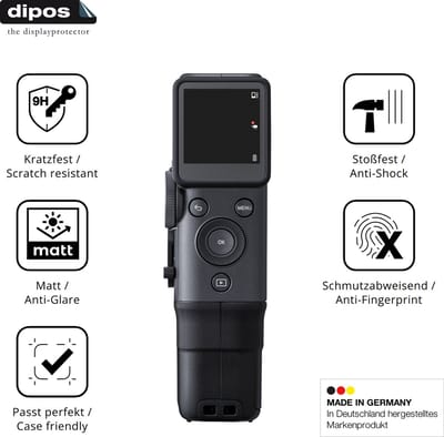 dipos – 2x Matte Pantserfolie geschikt voor Fujifilm Instax Mini Evo Cinema | 9H Screenprotector