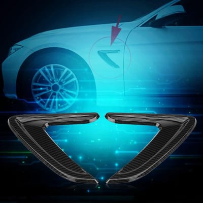 Auto Zijventilatie Cover Trim Spatbord Sticker voor BMW 3 Serie F30 2012 2016 Koolstofvezel blue