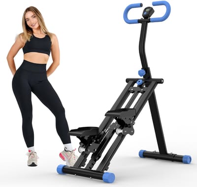 Stair Stepper- Instelbare Weerstand - Voor Thuisgebruik - Upgrade Trainingsapparaat - Ideaal Voor Thuisfitness - Zwart