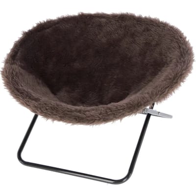 Kerbl Pet Lounger Sharon, Gezellige Kattenmand, Met Pluchen Hoes, Opvouwbaar Metalen Frame