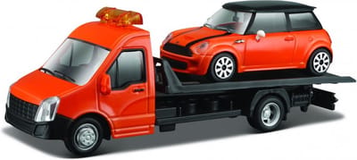 Bburago MINI Cooper - Modelauto - Schaal 1:43 - Oranje/Zwart