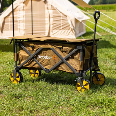 Inklapbare trolley bolderkar bruin 90x50x55 cm