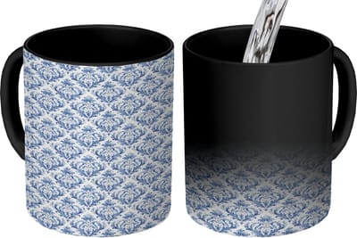 Magische Mok - Foto op Warmte Mokken - Koffiemok - Frans - Citroen - Royaal - Blauw - Wit - Magic Mok - Beker - 350 ML - Theemok