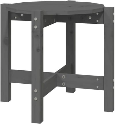 Houten Salontafel - Bijzettafel Hoektafel - Woonkamer Decoratie - Massief Hout - 52.5 x 45 cm - Grijs