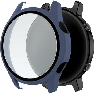 Telefoonglaasje Hoesje met Screenprotector Geschikt voor Huawei Watch GT2 - 42mm - Blauw
