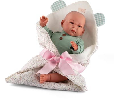 ASI DREAMS Poppen Accessoires - Verschoonmatje En Knuffeldoekje Met Oortjes - Cloe Collectie