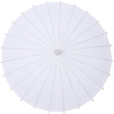 Parapluie en papier blanc Cadeau de mariage Décoration de fête Accessoire de photographie de mariée Présentation artistique Radius 42cm white