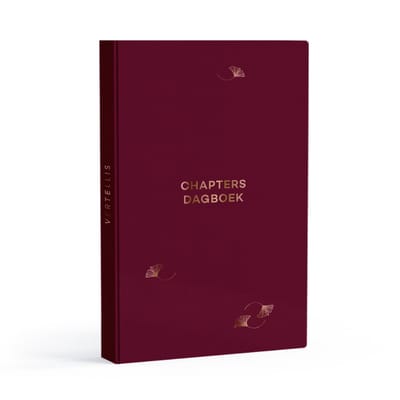 Vertellis Chapters - Dagboek voor Volwassenen - Notitieboek en Journal voor Zelfreflectie en Mindfulness - Invulboek met Reflectievragen - Hardcover Burgundy