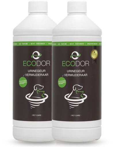 Ecodor UF2000 4Pets urinegeur verwijderaar - 2 x 1 liter - Navulverpakking - Hondenzindelijkstraining - Ecologische ontgeurder - Ongeparfumeerd