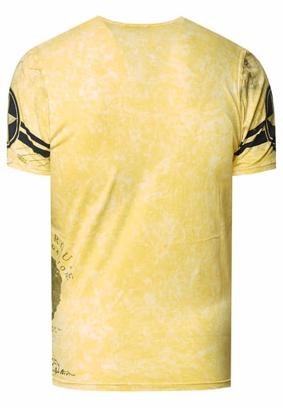 T-shirt met knoopjes aan de zijkant en een logo-print