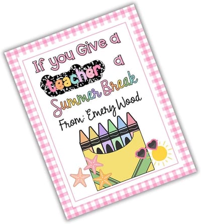 Bedankkaart Album - Leraren Cadeau - Docenten Bedanken - Met Cadeaubon Sleuven - 21 x 14.5 cm - Meerdere Kleuren