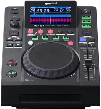 Professionele CD- en USB-MIDI-mediaspeler met 4,3 inch scherm en pitchcontrole