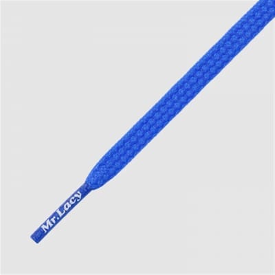 Schoenveters Mr. Lacy Goalies plat koningsblauw voetbalschoen veters Hexagrip 125 cm