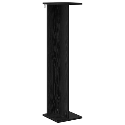 vidaXL - Plantenstand - Zwart - eiken - 25 - x - 25,5 - x - 100,5 - cm - Bewerkt - hout