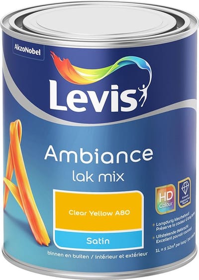 Levis - Ambiance Lak Satin Mix - Clear Yellow A80 - Mengverf - 1 L