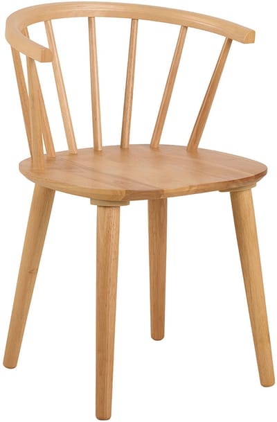Giga Living Eetkamerstoel Ite Naturel - Naturel - Hout - 51,5x51x75 cm - Set van 2