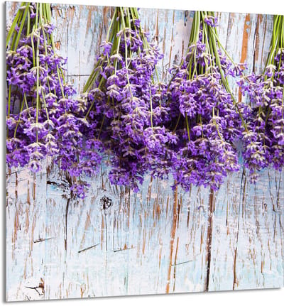 TMK ArtDeko - Kookplaat achterwand - 60x65 cm - Lawenda - Glas