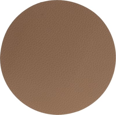 Secret de Gourmet onderzetter in lederlook - 12 stuks - Glasonderzetter - D10 cm - Camel