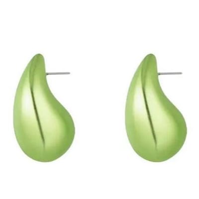 Yehwang Oorbellen Druppel Metallic lichtgroen