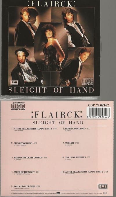 Flairck ‎– Sleight Of Hand 9 Track Cd 1986