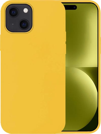 Hoesje - Geschikt voor Apple iPhone 15 - Sterk & Shockproof - Hoes Cover - Siliconen Case - Telefoonhoesjes - Geel
