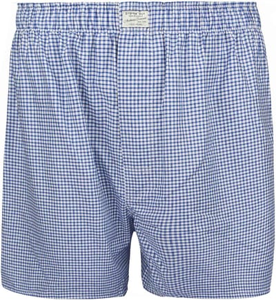 Steppin' Out Boxershort Dobby Ruit Blauw - Maat S - Heren - Boxershorts