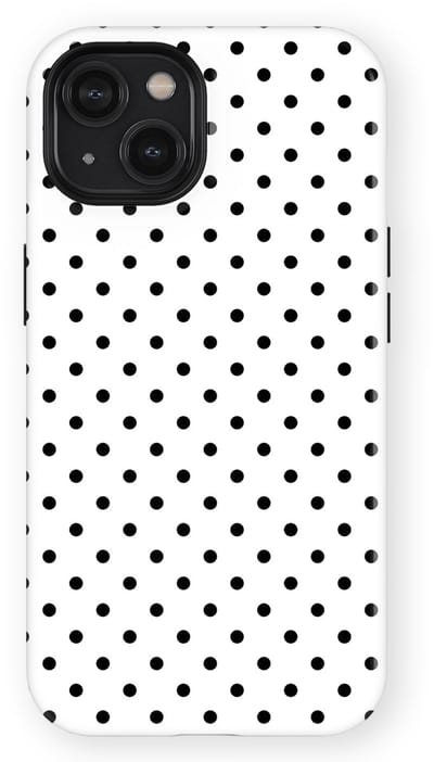Polka Dots Hoesje geschikt voor iPhone 14 | Geschikt Voor Mag | Stippen Design Backcover geschikt voor iPhone 14 Mono Dots