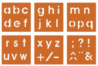 Graine Creative sjablonen alfabet klein - creatieve letters en symbolen.