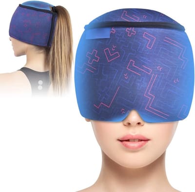 MKSS® Migraine Masker - Hoofdpijn Muts - Directe Verlichting - Blauw