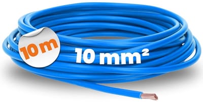 10 Meter Blauwe Aderleidingskabel 10mm² PVC - Geschikt voor Installatie en Bedrading