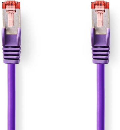 Nedis CAT6 Netwerkkabel - RJ45 Male - RJ45 Male - S/FTP - 30.0 m - Rond - LSZH - Violet - Polybag