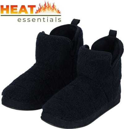 Sloffen Heren 41/42 - Navy Blauw - Teddy Wol - Hoog Model - Pantoffels Heren Maat 41 42 - Wollen Sloffen