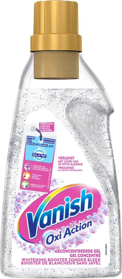 Vanish Oxi Action - Vlekkenverwijderaar Gel - Zonder Bleek - Witte Was - 15 Wasbeurten - 1 stuk