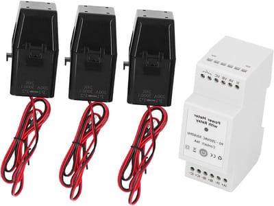 Slimme Energiemeter - 3 Fase Meter - Energie Monitoren - Real Time Wifi - 3x 200A Klem - Wit