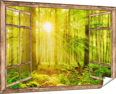 Gards Tuinposter Leeuw - 90x60 cm - Tuindoek - Tuindecoratie - Wanddecoratie buiten - Tuinschilderij