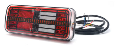 Achterlicht - WAS - W25 DD - 7.9 - 20cm - Helder - LED - Dynamisch knipperlicht - Achter - Rem - Richting - Achteruit - Mist - Reflector - 12V-24V
