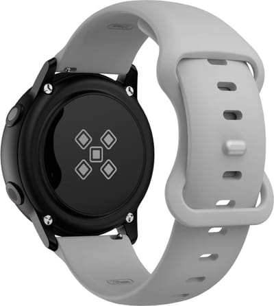 Siliconen bandje - geschikt voor Garmin Venu (2 Plus) / Venu SQ (2) / Vivomove (Style - Sport) / Vivoactive 3 / 5 / 6 / Forerunner 55 / 165 / 245 / 645 / 570 - 42mm - grijs