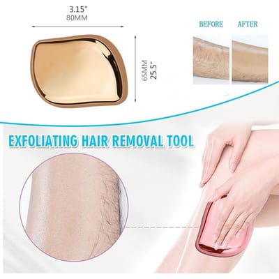 Épilateur Portable Épilation Douce Exfoliation pour Femmes Appareil d'Épilation beige