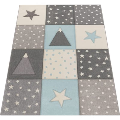 Kindertapijt Kosmos blauw 80x150 cm