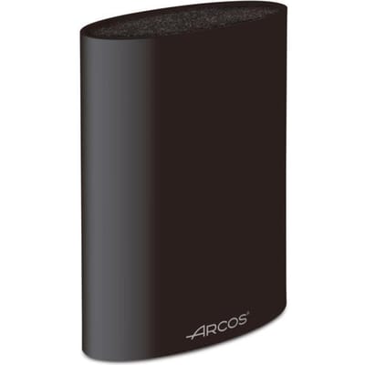 Bloc à Couteaux - ARCOS - Ovale Universel - Noir - 220 x 160 x 65 mm - Plastique noir